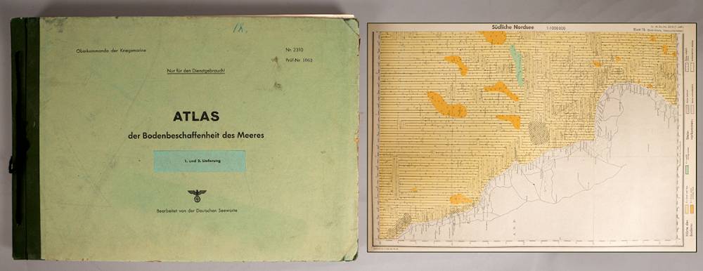 1939-1945 German U-Boat Atlas of the southern half of the North Sea and the German Bight. at Whyte's Auctions