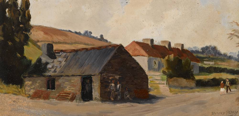 COTTAGES by Henry Healy sold for 320 at Whyte's Auctions