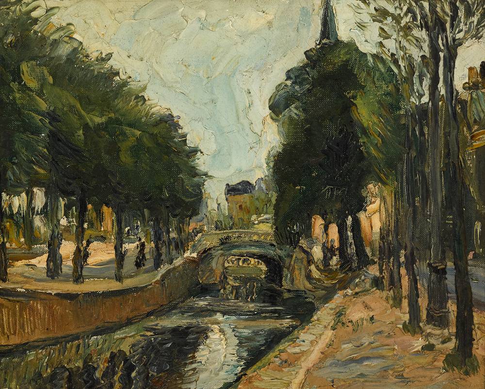 A STREET, THE HAGUE, NETHERLANDS by Ronald Ossory Dunlop RA RBA NEAC (1894-1973) at Whyte's Auctions