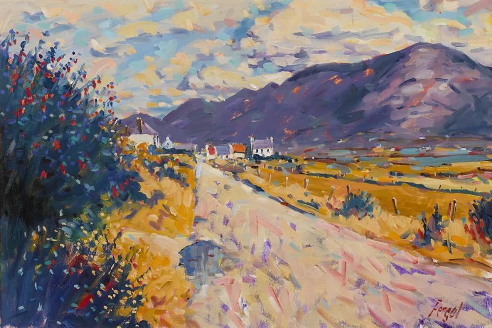 UNDER MOUNT BRANDON, DINGLE PENINSULA, COUNTY KERRY by Fergal Flanagan sold for �520 at Whyte's Auctions
