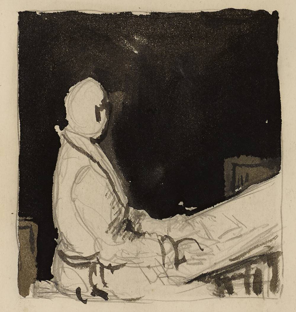 ORPEN AT DRAWING BOARD [FACING RIGHT] by Sir William Orpen KBE RA RI RHA (1878-1931) at Whyte's Auctions