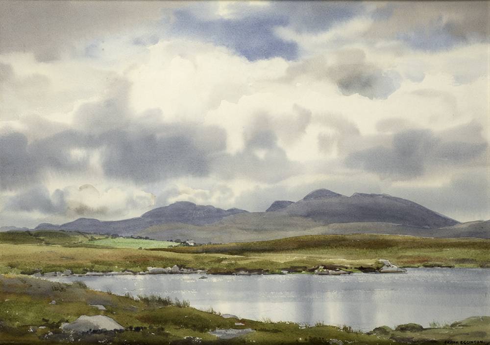 LAKE SCENE WITH MOUNTAINS IN THE DISTANCE by Frank Egginton RCA (1908-1990) at Whyte's Auctions
