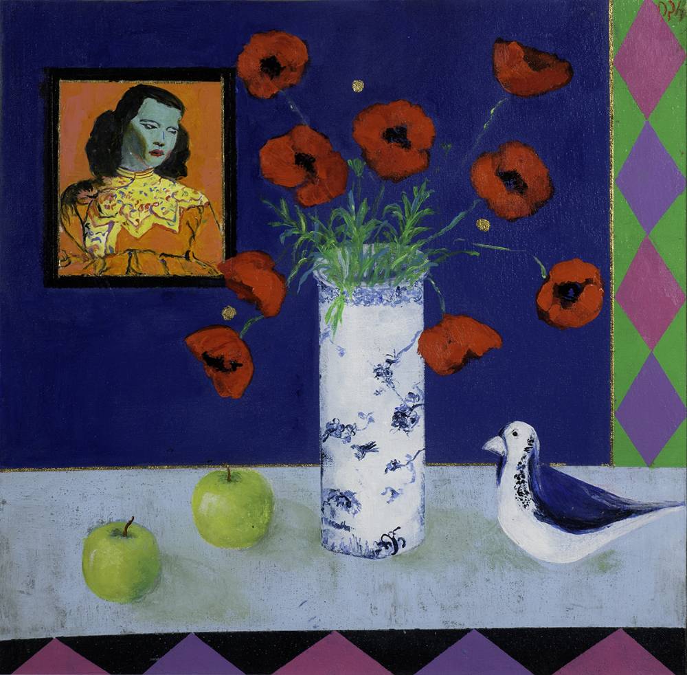POPPIES, THE GREEN LADY, STILL LIFE by David Gordon Hughes sold for �640 at Whyte's Auctions