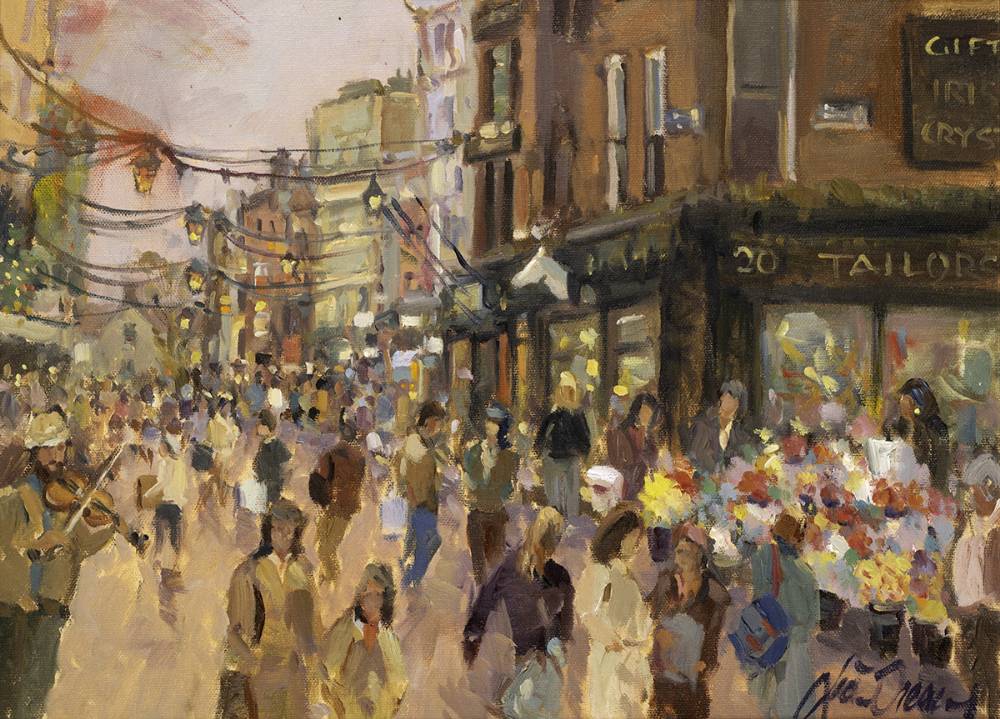 GRAFTON STREET, DUBLIN by Liam Treacy (1934-2004) at Whyte's Auctions