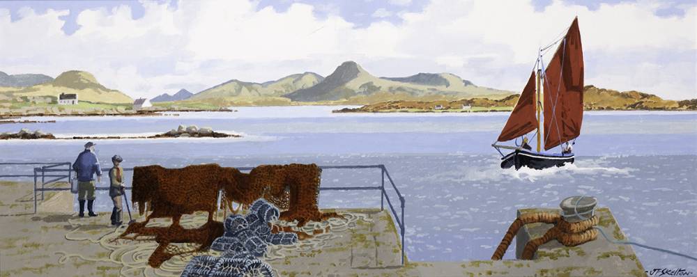 ISLAND HOP, DERRYINVER BAY, CONNEMARA, GALWAY by John Francis Skelton (b.1954) at Whyte's Auctions
