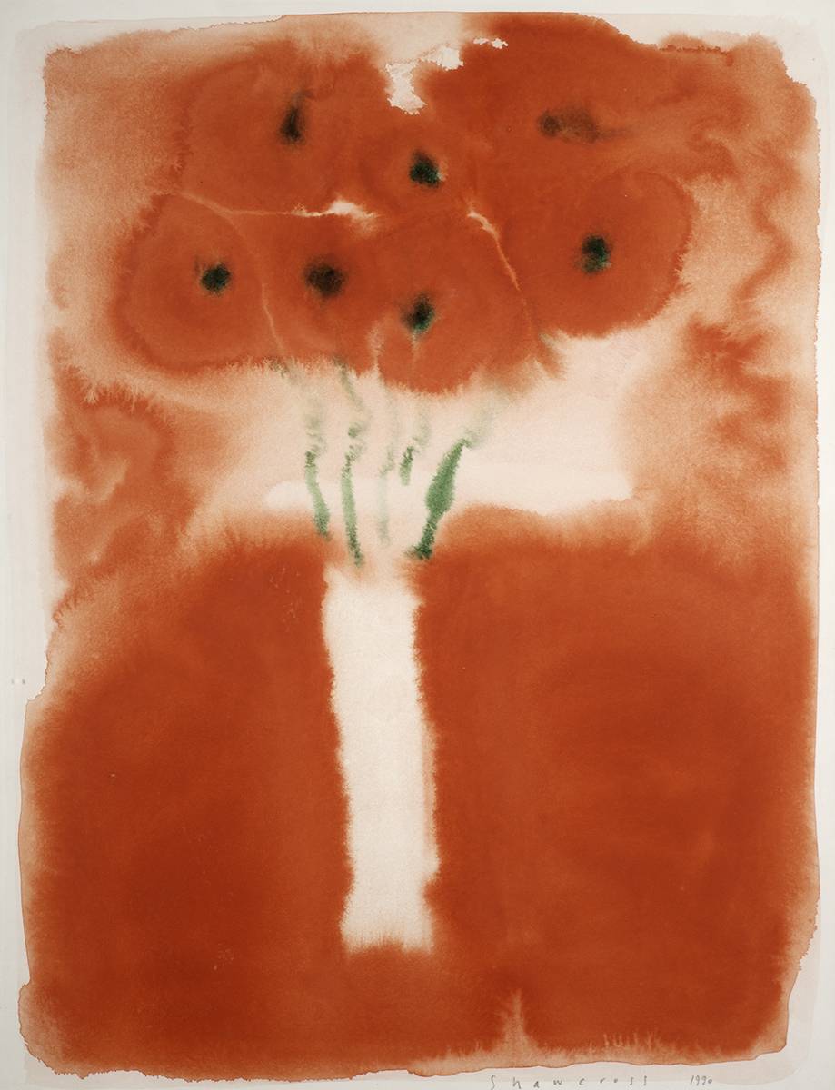 POPPIES, 1990 by Neil Shawcross MBE RHA HRUA (b.1940) at Whyte's Auctions