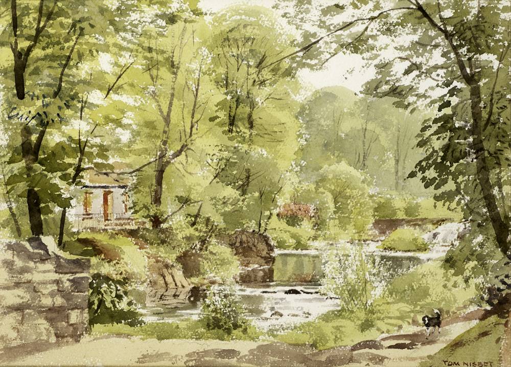RIVER DODDER AT DONNYBROOK, DUBLIN by Tom Nisbet sold for 290 at Whyte's Auctions