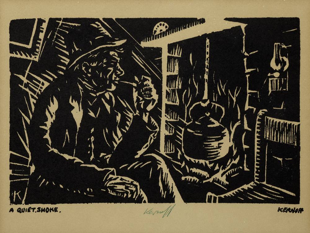 A QUIET SMOKE by Harry Kernoff RHA (1900-1974) at Whyte's Auctions