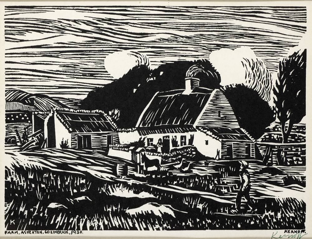 FARM, ASKEATON, COUNTY LIMERICK, 1930 by Harry Kernoff RHA (1900-1974) at Whyte's Auctions