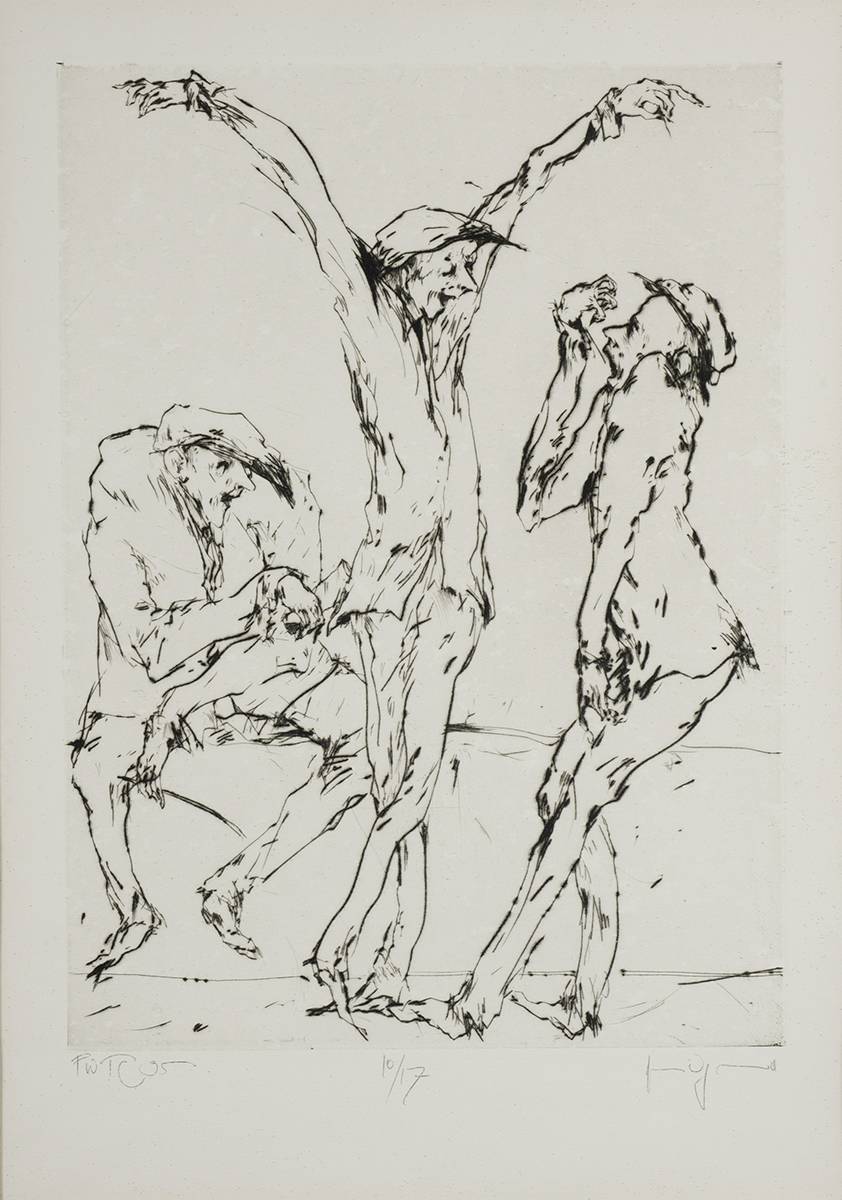 THREE FIGURES by Gertrude Degenhardt (b.1940) at Whyte's Auctions