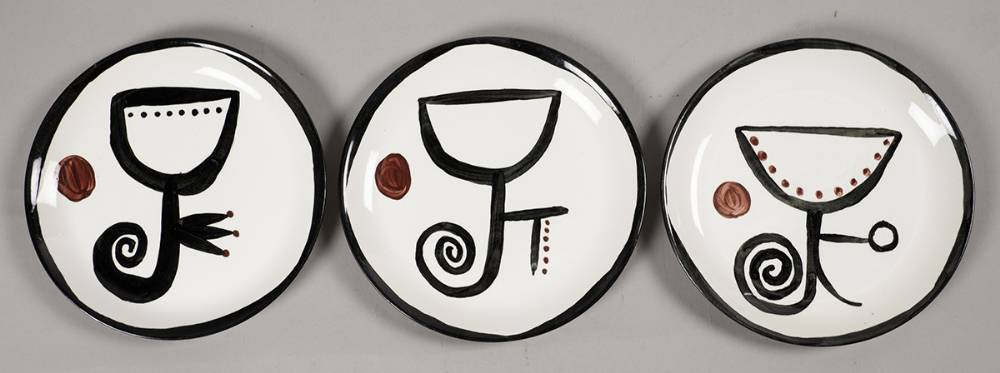 SET OF THREE PLATES by John ffrench (1928 - 2010) at Whyte's Auctions