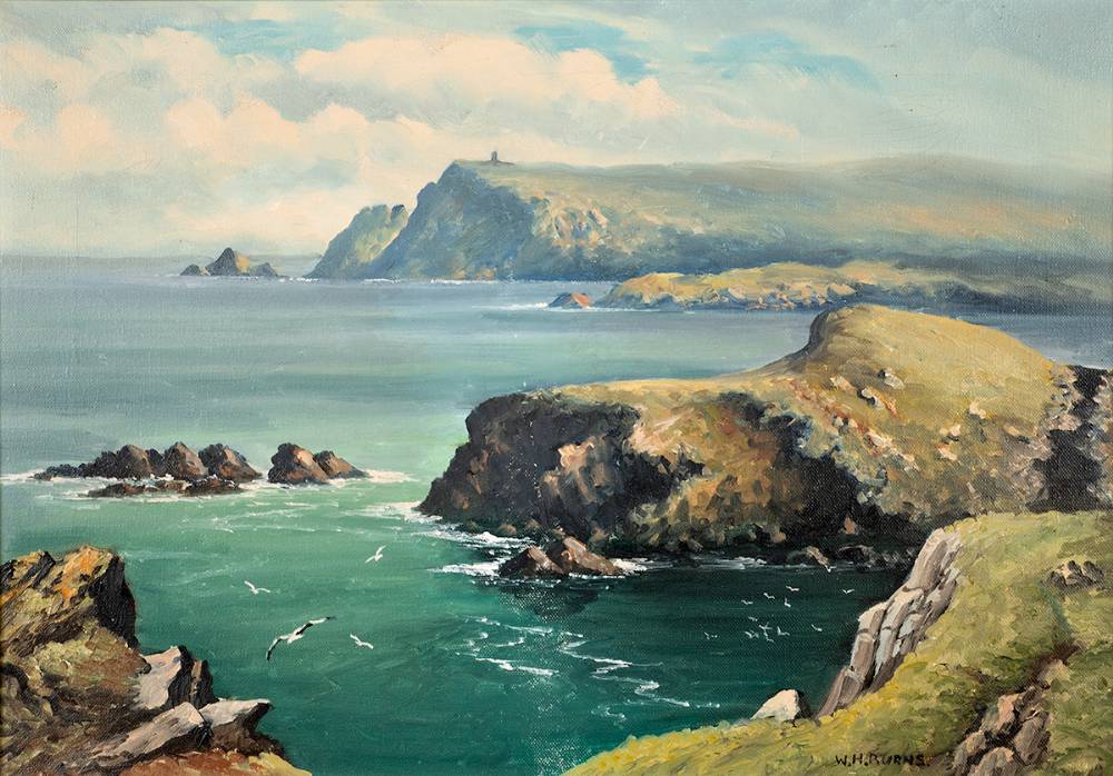 GLEN HEAD, COUNTY DONEGAL by William Henry Burns sold for �320 at Whyte's Auctions
