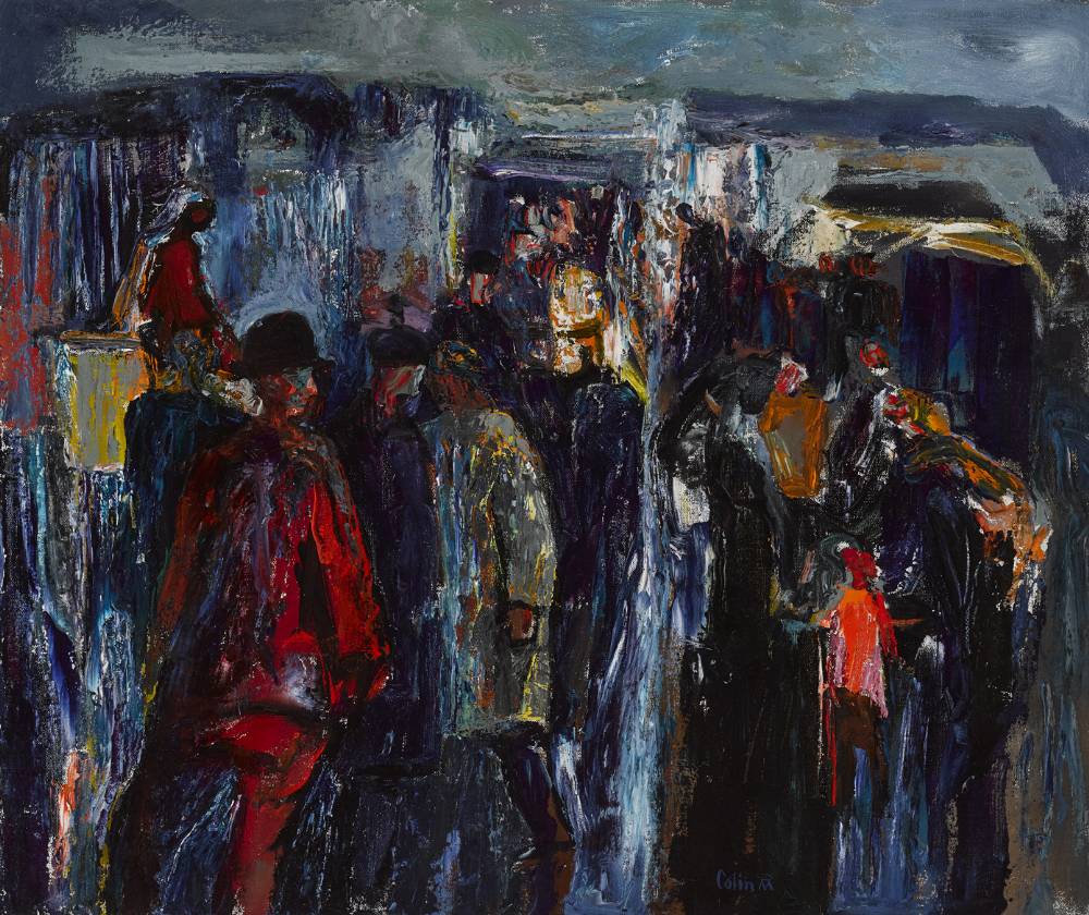 FISH BUYERS: ARDGLASS, 1951 by Colin Middleton MBE RHA RUA (1910-1983) at Whyte's Auctions
