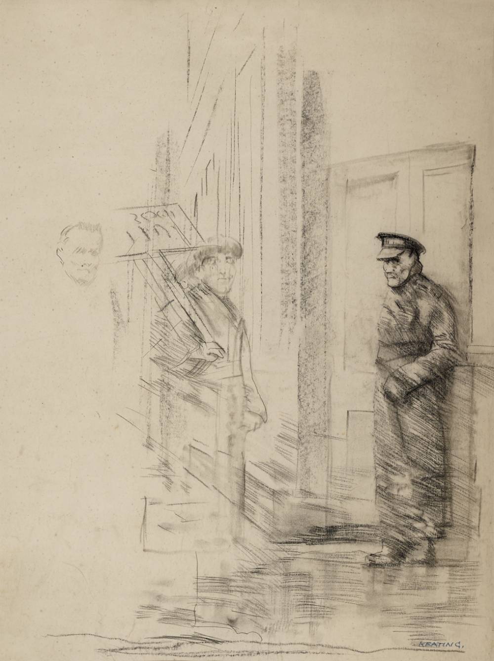 SKETCHES [PICKETERS] by Sen Keating sold for 1,300 at Whyte's Auctions