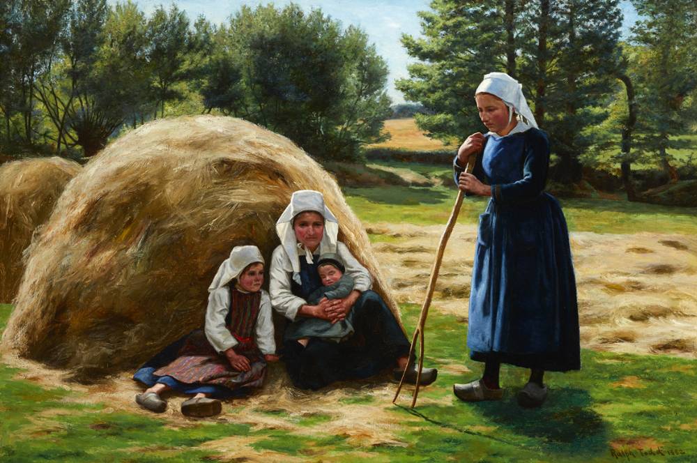 HAYMAKING, QUIMPERL, 1882 by Ralph Todd (British, 1856-1932) at Whyte's Auctions