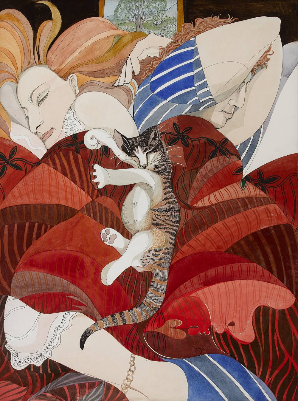 THEIR CAT, 1978 by Pauline Bewick sold for 8,500 at Whyte's Auctions