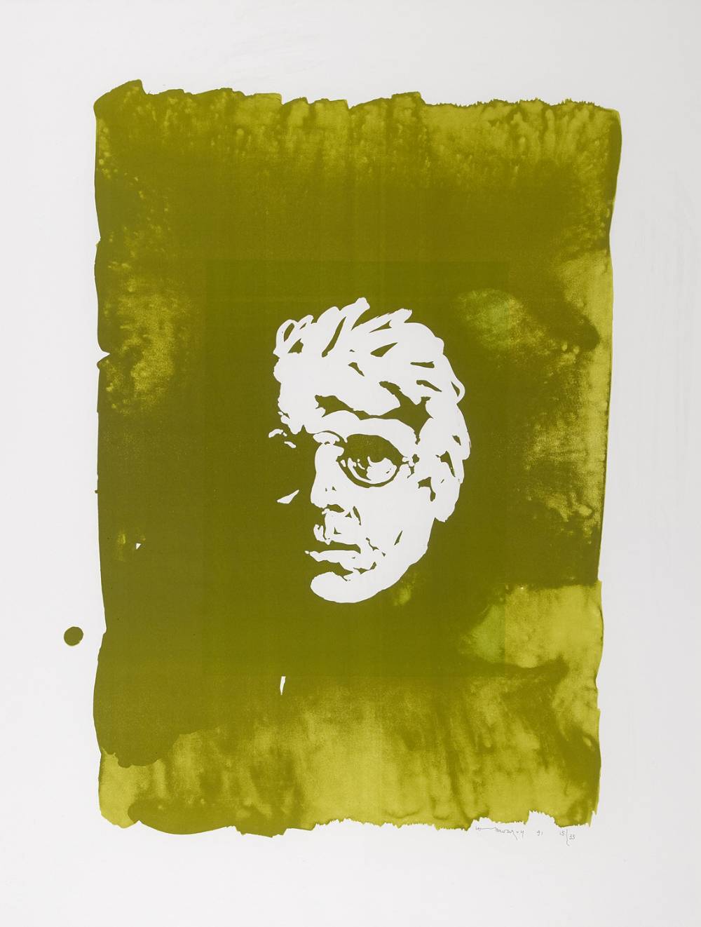 HEAD OF W. B. YEATS (GREEN), 1991 by Louis le Brocquy HRHA (1916-2012) at Whyte's Auctions