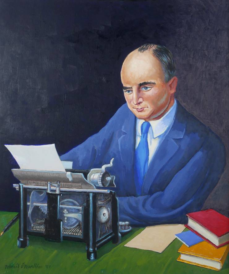 PORTRAIT OF FLANN O'BRIEN [THE ARTIST'S BROTHER], 1957 by Michel  Nuallin (1928-2016) at Whyte's Auctions