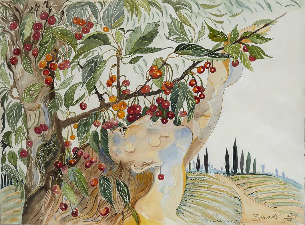 INDIA EATING CHERRIES, TUSCANY, 1988 by Pauline Bewick RHA (1935-2022) at Whyte's Auctions
