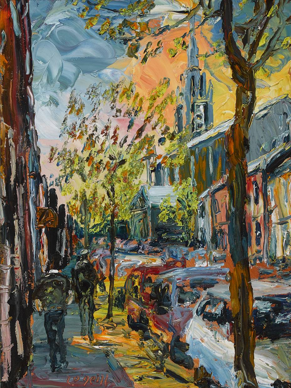 SUNSET, MAIN STREET, MALAHIDE, COUNTY DUBLIN by Liam O'Neill sold for �5,200 at Whyte's Auctions