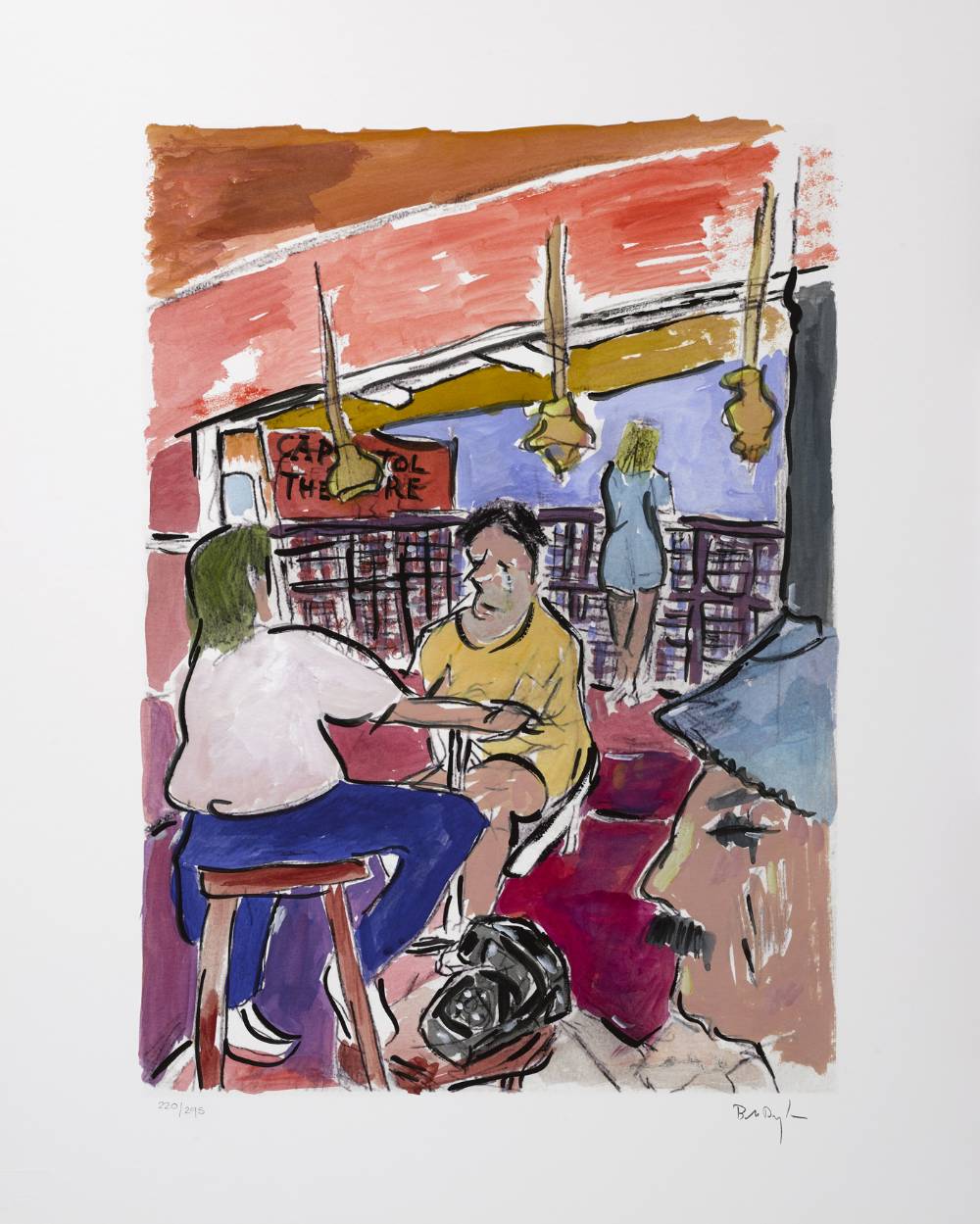 ROOFTOP BAR [THE DRAWN BLANK SERIES], 2009 by Bob Dylan (American, b.1941) at Whyte's Auctions