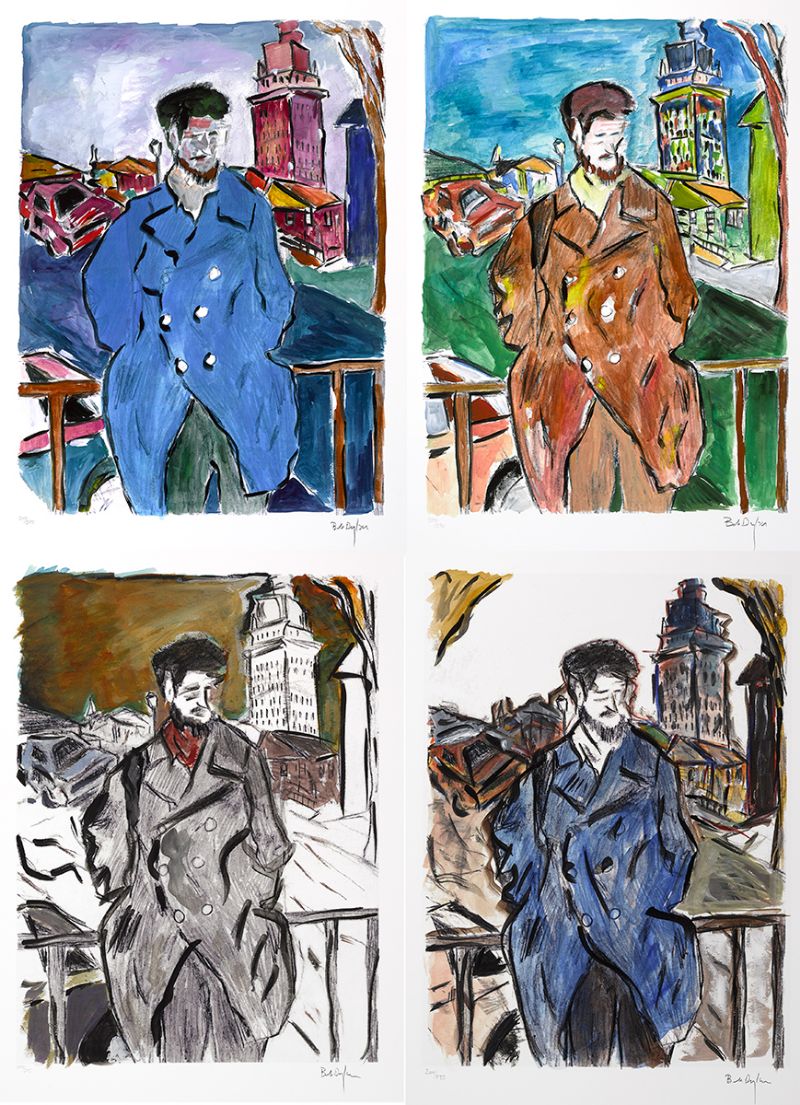MAN ON A BRIDGE - PORTFOLIO [SET OF FOUR] [THE DRAWN BLANK SERIES], 2008 by Bob Dylan sold for 7,000 at Whyte's Auctions