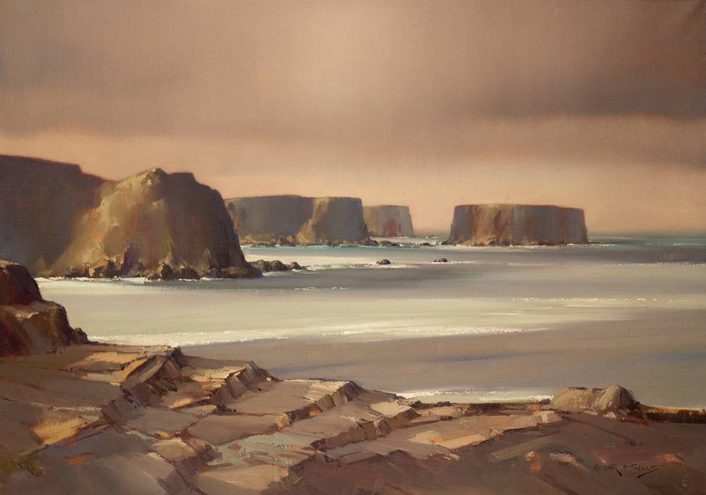 DIAMOND ROCKS, KILKEE, COUNTY CLARE by Arthur H. Twells sold for 300 at Whyte's Auctions