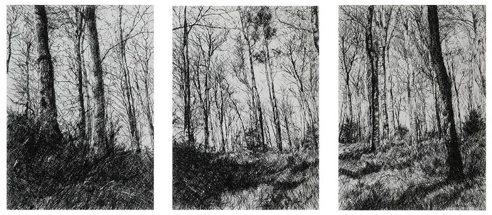 WOODLAND THREE (TRIPTYCH), 2003 by Michael Wann (b.1969) at Whyte's Auctions