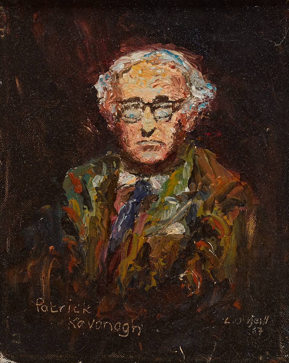 PORTRAIT OF PATRICK KAVANAGH, 1987 by Liam O'Neill sold for 3,000 at Whyte's Auctions