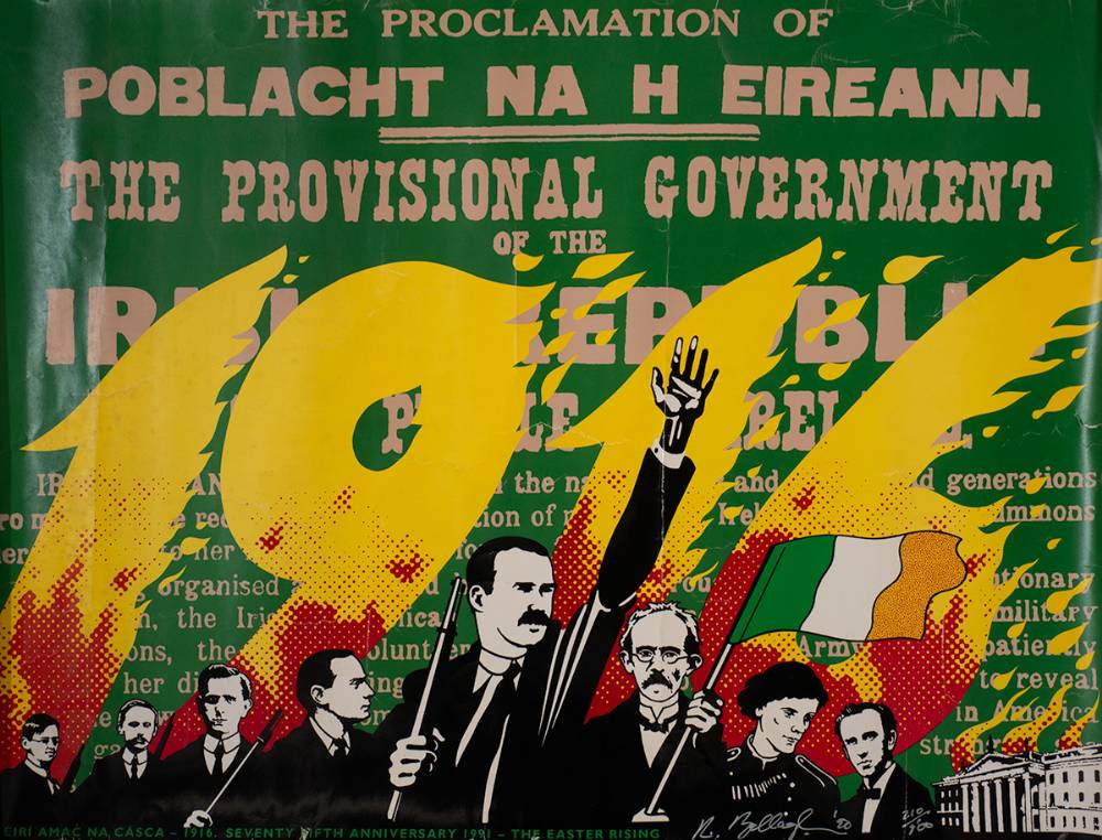 1916 RISING, 75th ANNIVERSARY, THE PROVISIONAL GOVERNMENT, 1990 by Robert Ballagh sold for 360 at Whyte's Auctions