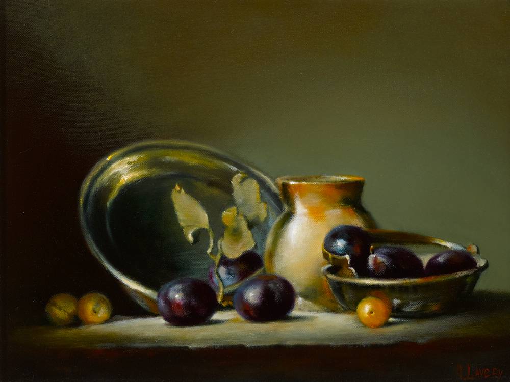 STILL LIFE WITH PLUMS by Alana Lavery sold for 340 at Whyte's Auctions