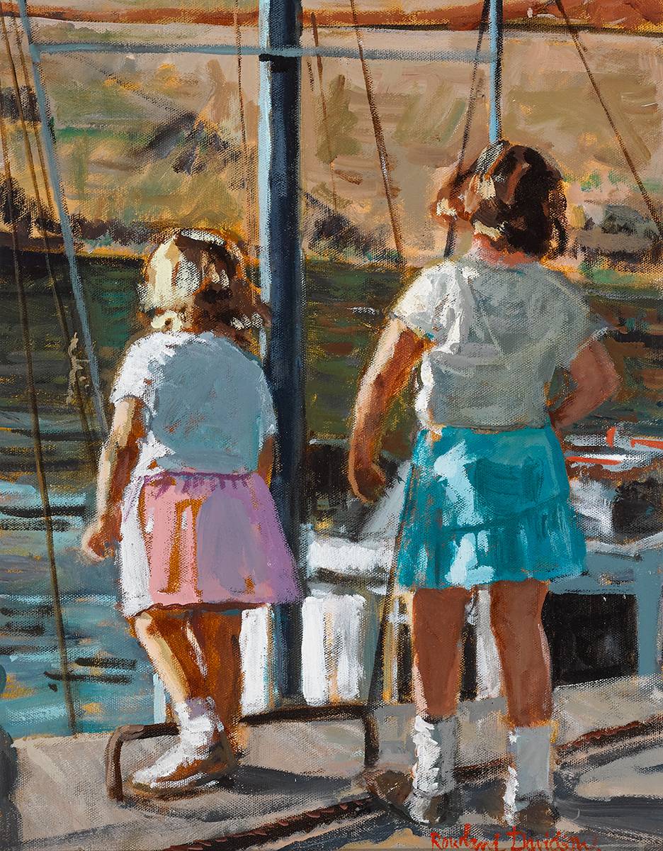 AT THE HARBOUR by Rowland Davidson (b.1942) at Whyte's Auctions