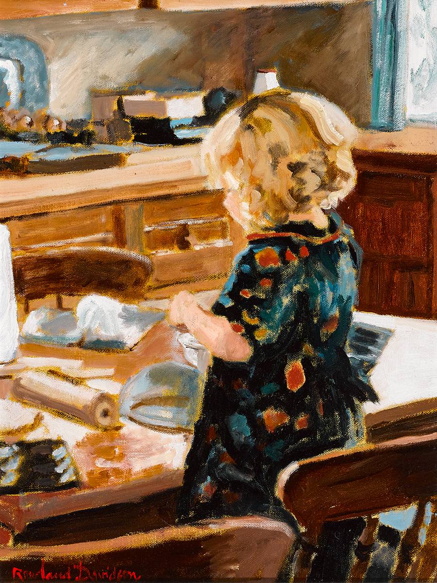 HELPING MUM by Rowland Davidson (b.1942) at Whyte's Auctions