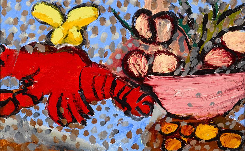 STILL LIFE WITH LOBSTER, 2002 by Elizabeth Cope (b.1952) at Whyte's Auctions