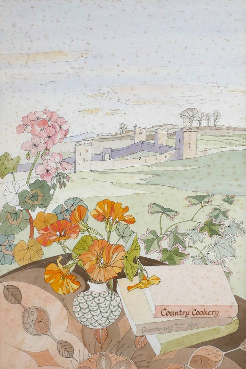 FORT WITH FLOWERS, 1986 by Bridget Flinn (b. 1961) at Whyte's Auctions