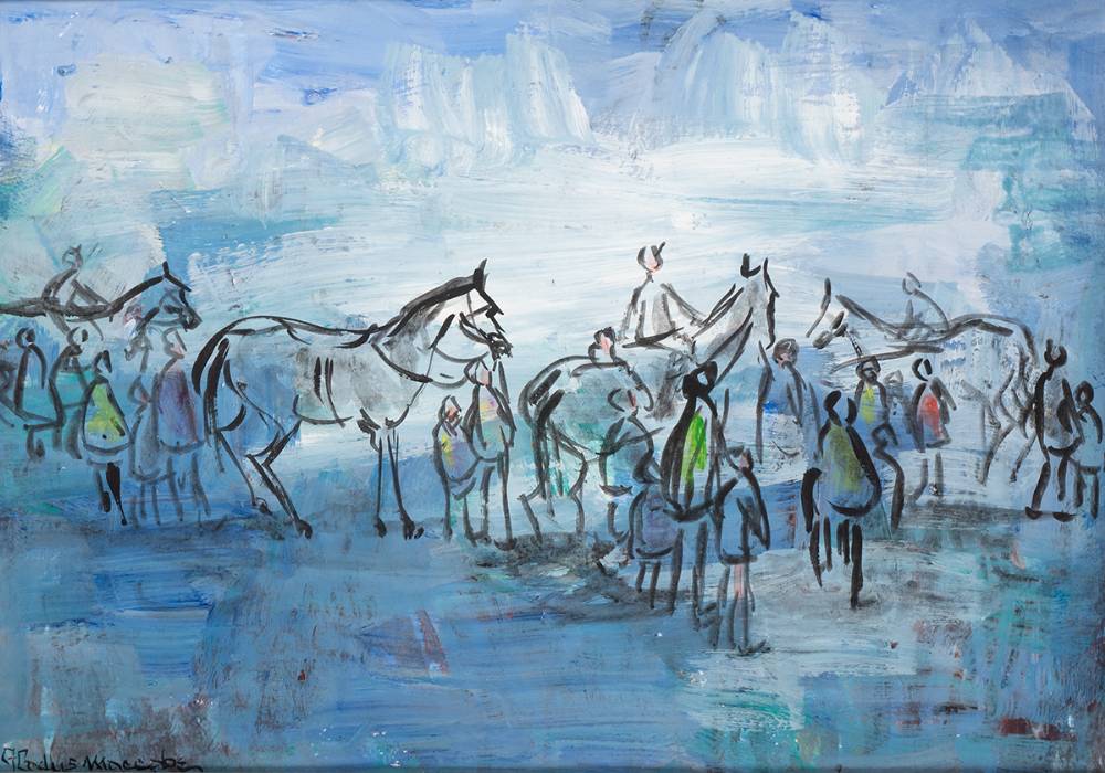 AT THE RACES by Gladys Maccabe MBE HRUA ROI FRSA (1918-2018) at Whyte's Auctions