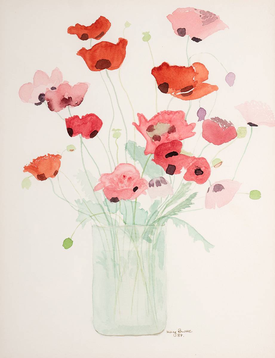 FLOWER STUDY, 1987 by Mary Burke sold for 75 at Whyte's Auctions