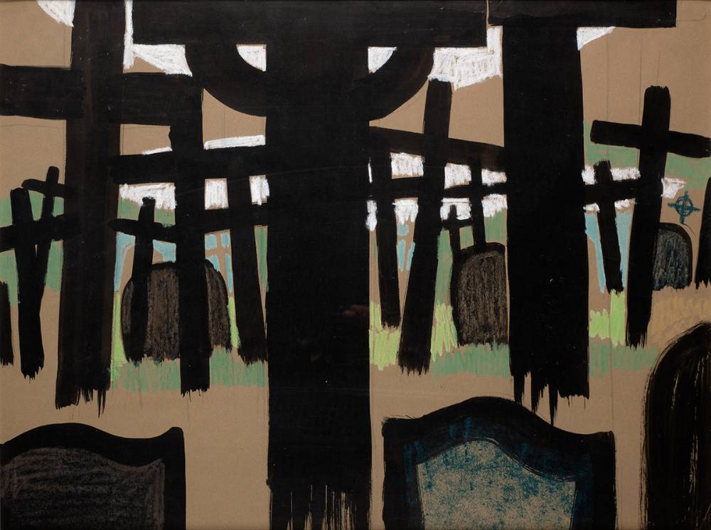 CEMETERY by Arthur Armstrong RHA (1924-1996) at Whyte's Auctions