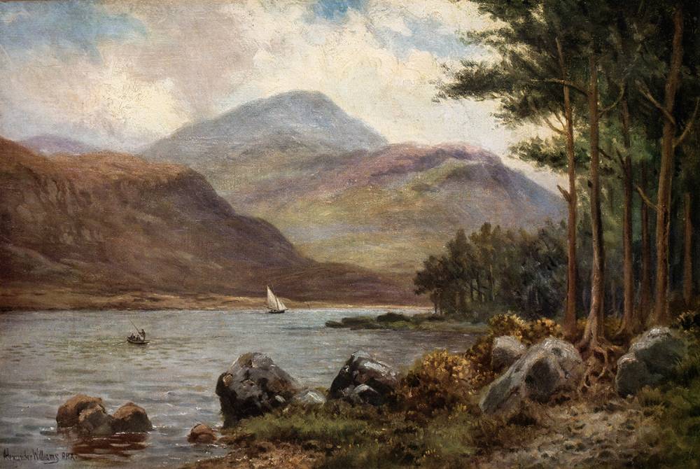 LAKE SCENE by Alexander Williams RHA (1846-1930) at Whyte's Auctions