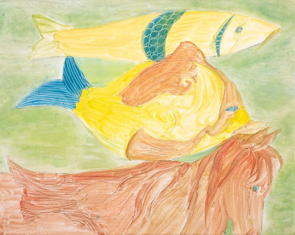 FISH, DOLPHIN, SEAHORSE, 2001 by Piet Sluis (1929-2008) at Whyte's Auctions