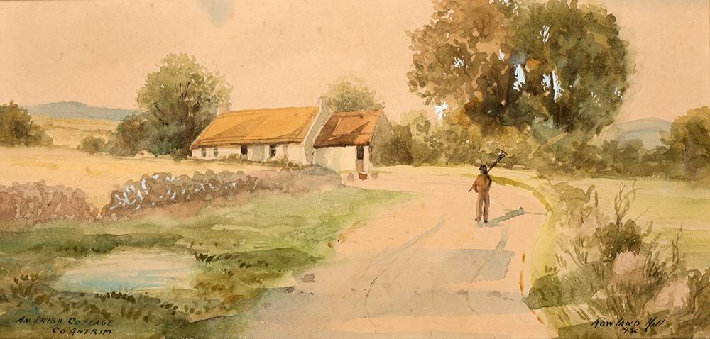 AN IRISH COTTAGE, COUNTY ANTRIM, 1936 by Rowland Hill sold for 110 at Whyte's Auctions