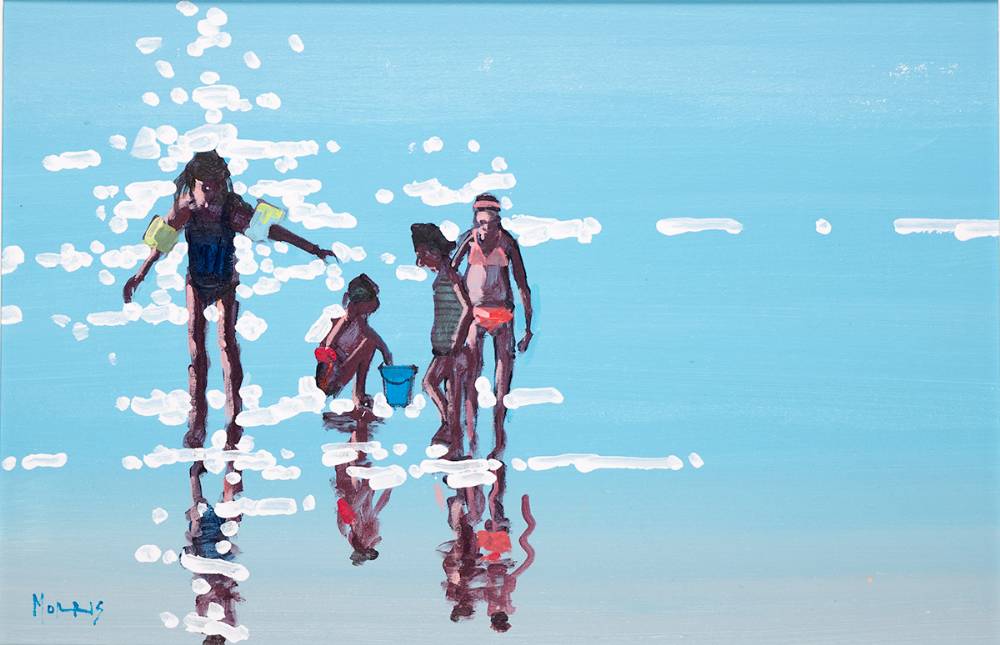 PLAYING IN THE SHALLOW WATER by John Morris sold for 520 at Whyte's Auctions