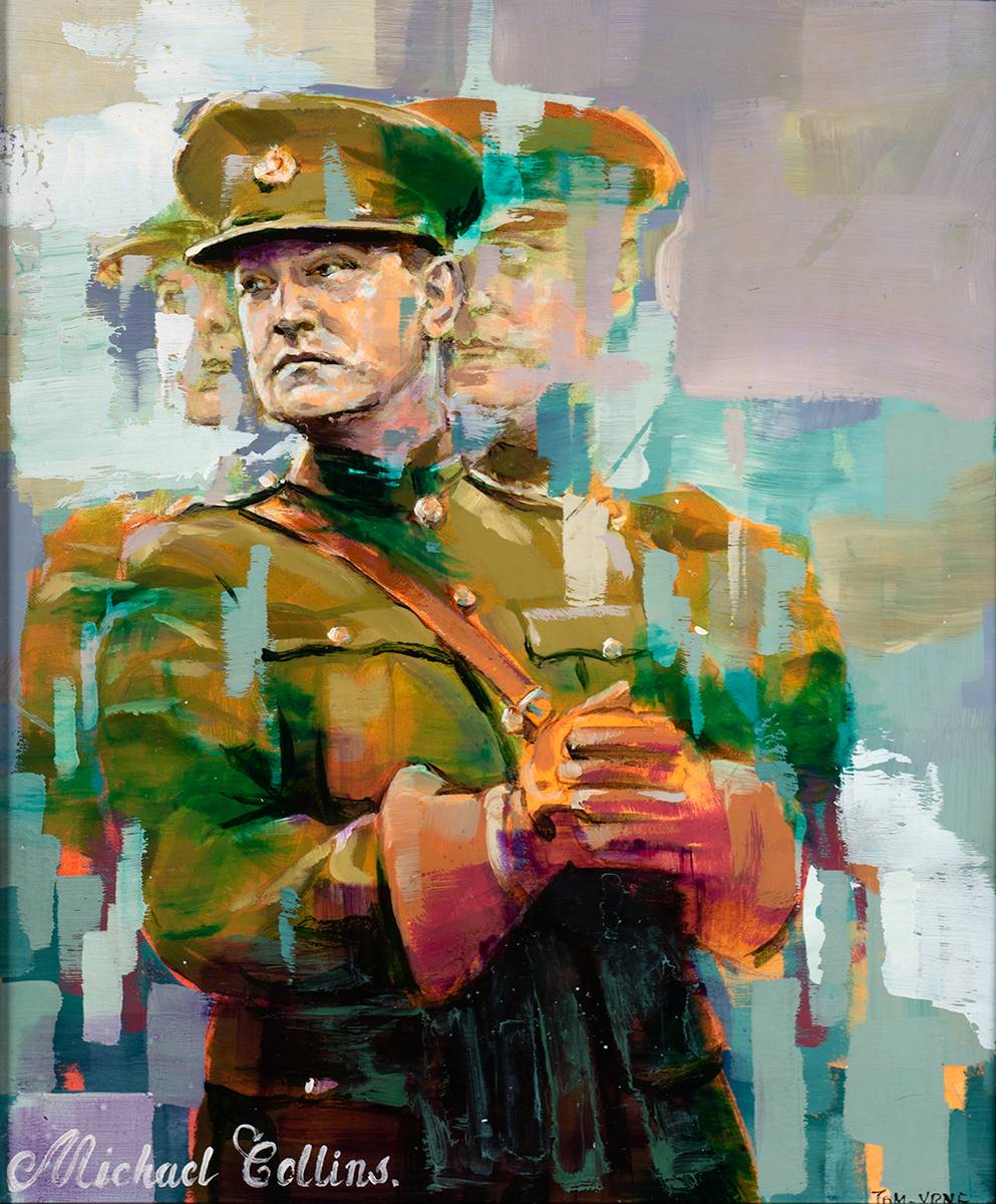 PORTRAIT OF MICHAEL COLLINS by Tom Byrne sold for 560 at Whyte's Auctions