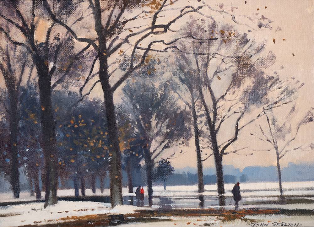 WINTER'S EVENING, PHOENIX PARK, DUBLIN, 1989 by John Skelton (1923-2009) at Whyte's Auctions