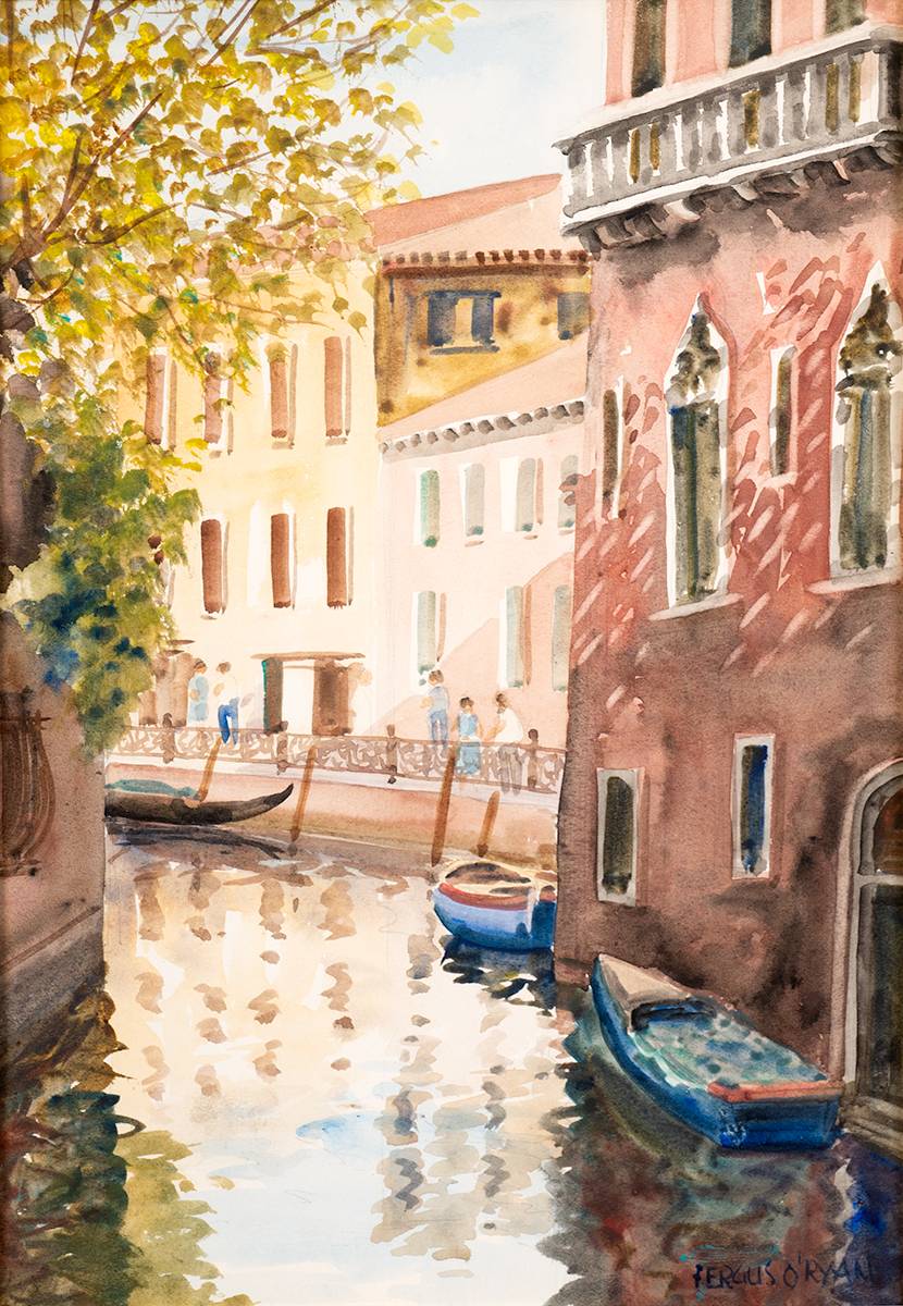 VENICE SCENE, ITALY by Fergus O'Ryan sold for 380 at Whyte's Auctions