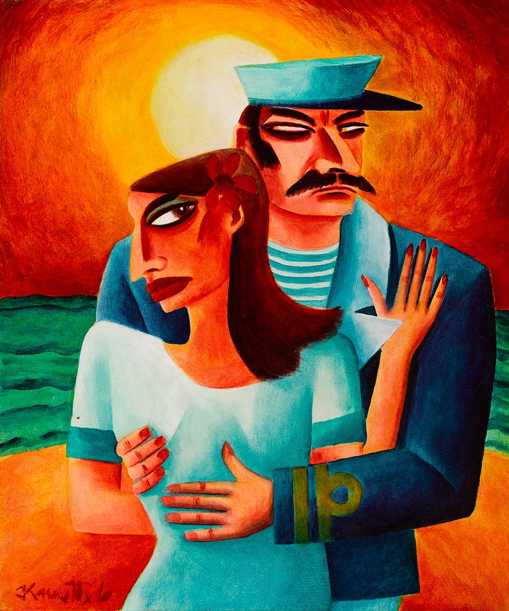 SAILOR AND WOMAN by Graham Knuttel (b.1954) at Whyte's Auctions