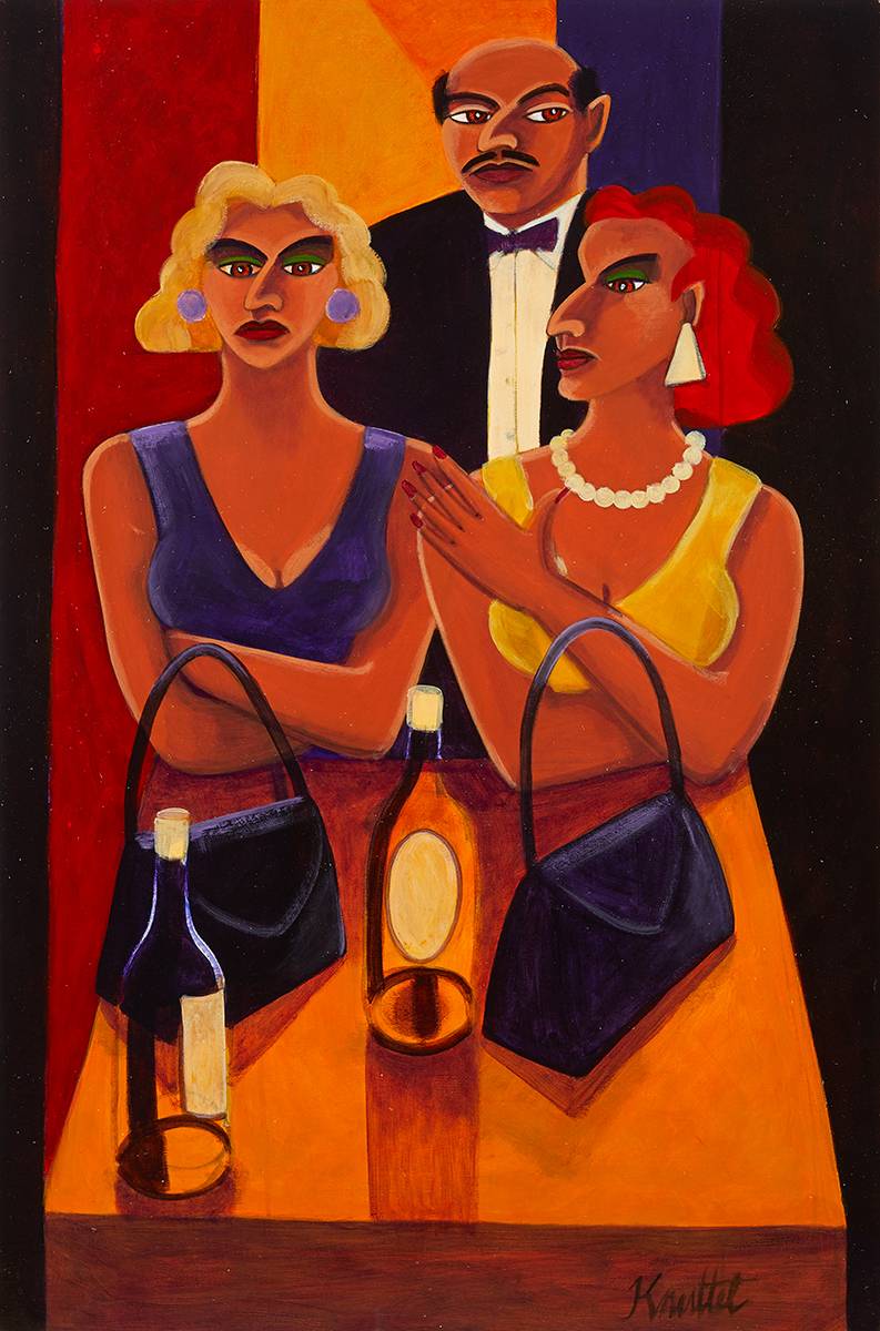 DRINK AT THE BAR by Graham Knuttel sold for �4,200 at Whyte's Auctions