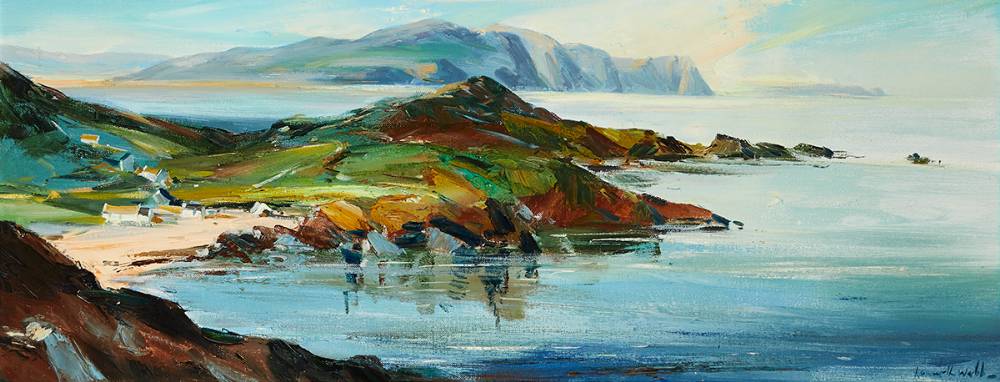 HORN HEAD AND DOOEY VILLAGE, ATLANTIC DRIVE, COUNTY DONEGAL by Kenneth Webb RWA FRSA RUA (b.1927) at Whyte's Auctions