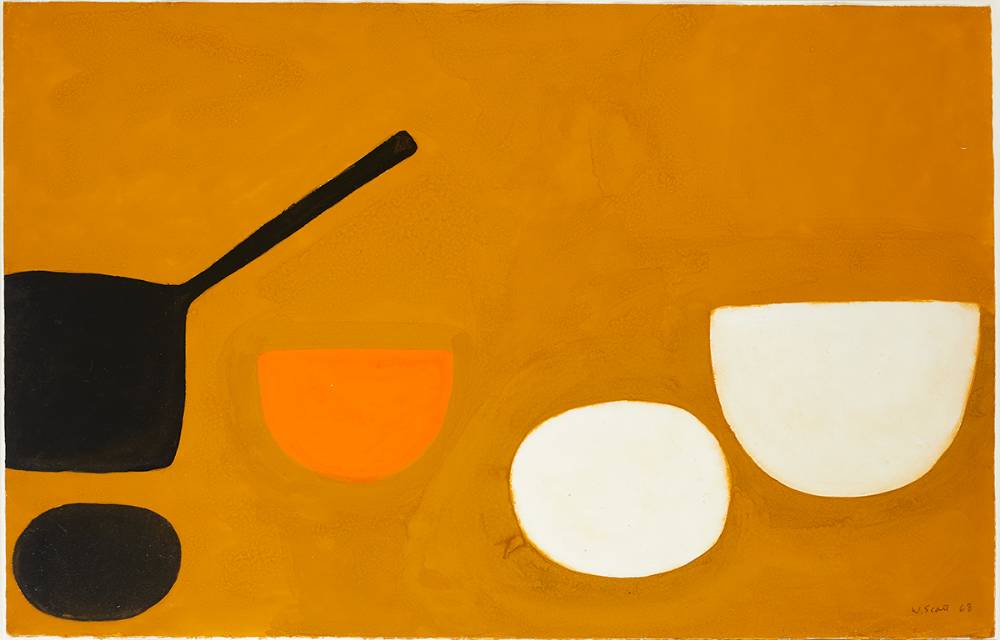 STILL LIFE WITH SAUCEPAN, 1968 by William Scott sold for €72,000 at Whyte's Auctions