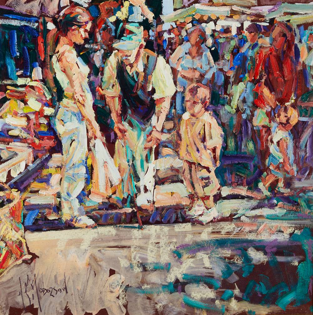 THREE GENERATIONS, STUDY, GANGE, FRANCE by Arthur K. Maderson (b.1942) at Whyte's Auctions